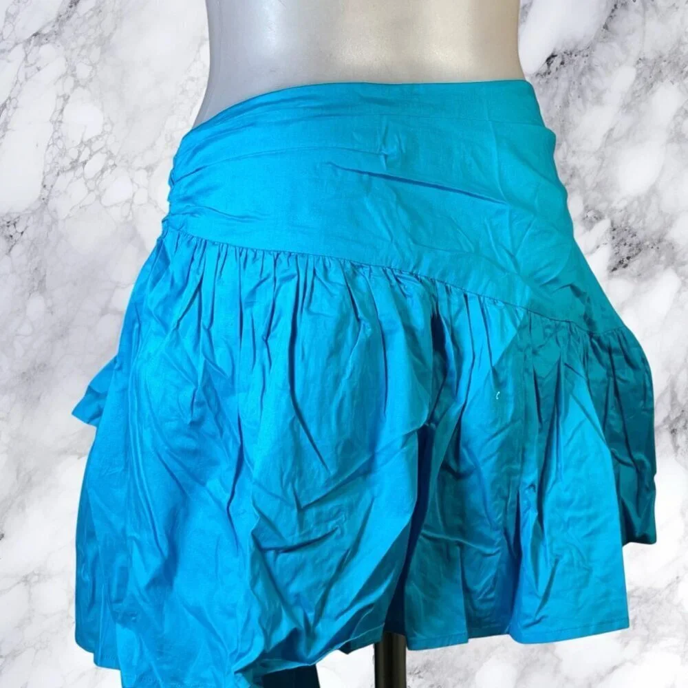 Lovers and Friends Myers Mini Skirt Turquoise Blue